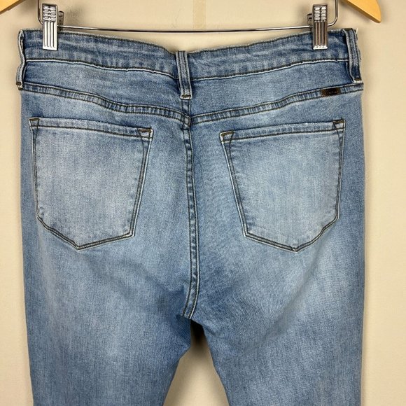 KanCan Jeans Womens 11/29 Blue Girlfriend‎ Mid Rise Distressed Denim Button Fly - Picture 8 of 12